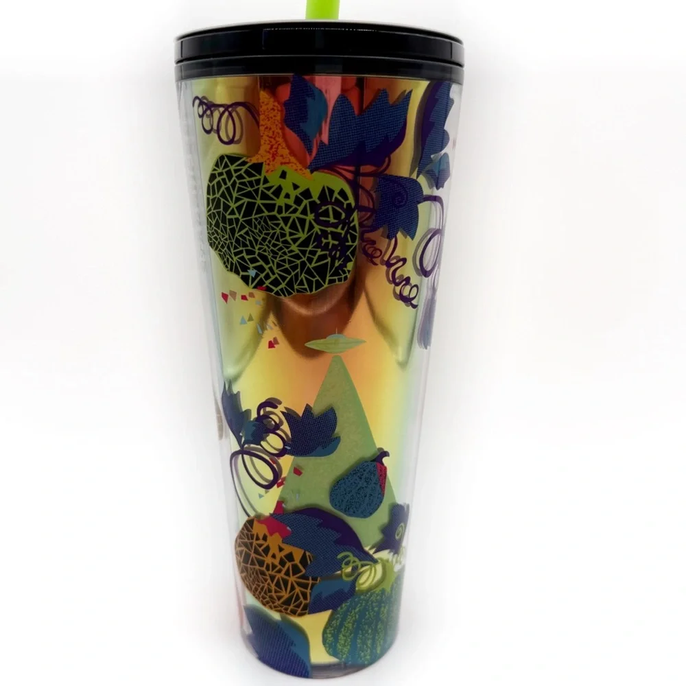 Starbucks Glow in the Dark UFO Tumbler Fall Travel Cup Venti Pumpkins Alien Gift